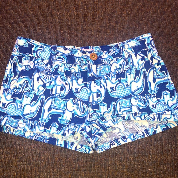 Lilly Pulitzer Other - 🐘Get Trunky Lilly Pulitzer Girl’s Shorts Sz7🐘